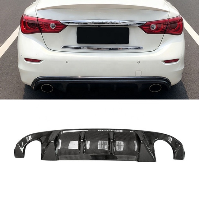 Rear Diffuser for Infiniti Q50 2015-2017 Carbon Fiber Rear Diffuser Rear Bumper Car Auto Parts