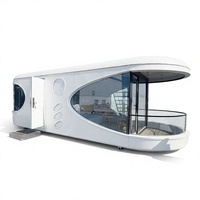 Capsule spatiale de relaxation, résidence mobile compacte et structure préfabriquée, capsule spatiale créative pour le tourisme culturel