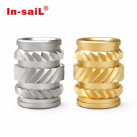 Inserts filetés thermofusibles en laiton et acier inoxydable résistants aux vibrations M3 M4 M5 M6 pour boîtiers en plastique d'outils électriques et perceuses sans fil