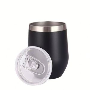 Colored Stainless Steel 12oz Wine Glass Tumbler Cup Travel Mug - Product Image 4