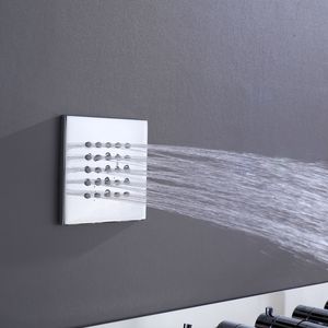 Cabezal de Ducha DISSI de Latón en Oro Cepillado con Rociador Lateral Cuadrado, Patrón de Rociado Suave, Accesorios de Baño Ocultos para Uso en Apartamentos - Product Image 5