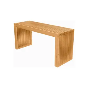 Bamboo Dining Bench Indoor Storage Bench Wood Kitchen & Living Room Furniture