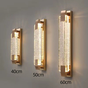 モダンな高級LEDクリスタルウォールランプ、新しくアップグレードされた亜鉛合金製、自宅の寝室、廊下の装飾、インテリアLEDクリスタルウォールライト - Product Image 1