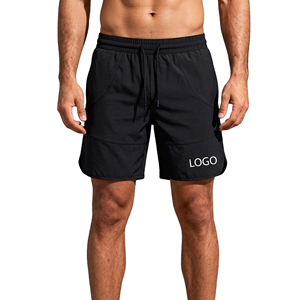 Shorts de sport durables pour hommes, tissu respirant à séchage rapide, coutures renforcées, taille élastique, cordon de serrage réglable, poche - Product Image 1