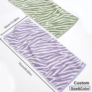 Serviette de Bain et Drap de Lit Jacquard Personnalisé Fait Main en Coton Rayé Ultra Doux Teint Écologique pour Hôtels de Luxe - Product Image 4