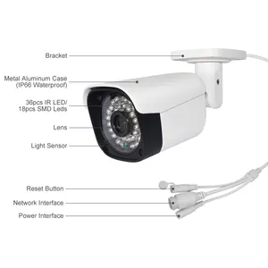 Full HD WDR Wasserdichte IP66 Netzwerk IP Outdoor Bullet 5mp Ip Überwachungs kamera