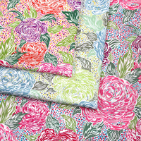 Tissu en coton 100% léger, tissé, imprimé sur mesure, floral, respirant, pour vêtements, costumes, robes, jupes, chemises, garçons, filles