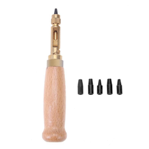 Automatic Belts Punch Replaceable Mute Rotary Punching Punchers <strong>Leather</strong> Punch Craft <strong>Tool</strong> <strong>Leather</strong> <strong>Tool</strong> Hole Punch Screw Drill Tip - Product Image 2
