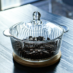 Hochtemperatur-Borosilikatglas-Kochtopf für Küche & Haushalt, Transparente Geschirr-Glasschüssel mit Deckel - Product Image 6