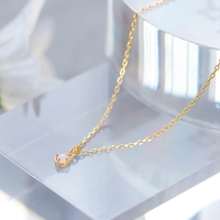 Emotional Factory Collier en forme de chaîne en argent sterling 925 plaqué or 14 carats avec opale artificielle vintage et perles simples