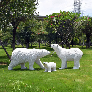 Sculture in Resina e Fibra di Vetro di Orsi Polari a Grandezza Naturale 5ft 6ft 8ft 10ft per Eventi, Parchi e Decorazioni - Product Image 3