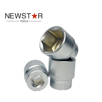 Nouvel ensemble de clés à cliquet réglables professionnelles Newstar, 108 pièces, clés à douilles sans fil en CRV, finition chromée avec embouts Torx et carrés, personnalisable OEM