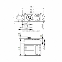KST X15-1809 V8.0 24Kgf.cm 0.07sec Pièces d'avion RC HV Mini Servomoteur en alliage d'aluminium sans balais CC cyclique pour plateau de direction
