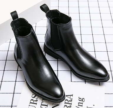 Leather Chelse Shoes Classic Men Formal Office Boots