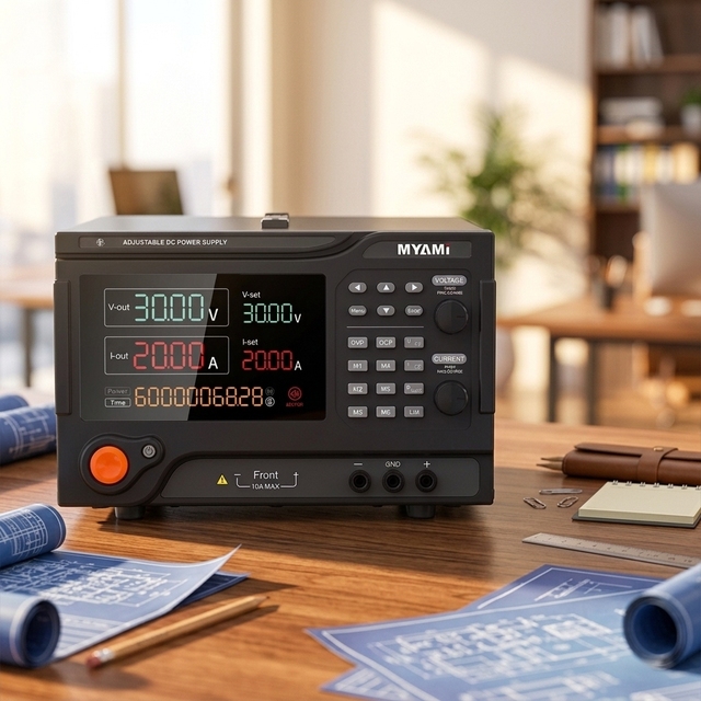 MYAMi MY-K15100PE 0-15V 0-100Amp Benchtop Variable Lab DC Power Supply Adjustable Programmable with 4-bit Digit Display&USB Port