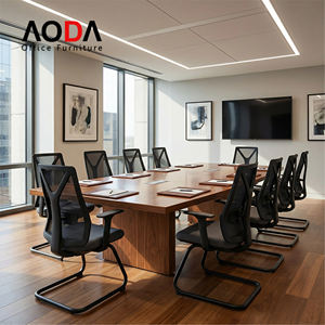 Silla de Oficina de Malla con Base Fija para Proyectos y Conferencias, Silla de Visita con Tela - Product Image 1