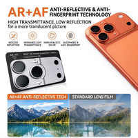 Protection d'objectif d'appareil photo pour iPhone 18 Pro Max AF+AR, film de protection en verre pour iPhone 17 Pro avec béquille métallique invisible réglable