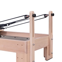 Mesin Reformer Pilates Kayu Oak Solid Profesional Tahan Lama Peralatan Kebugaran Studio Yoga Gym Kesehatan Tubuh
