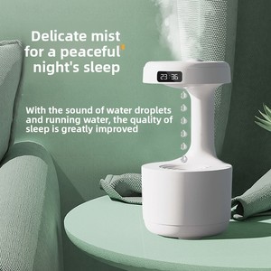 Anti-Gravity Ultrasonic Humidifier Humidistat USB Powered Silent 36dB Anti-Dry Burning <b>Night</b> <b>Light</b> 0.5-1L Capacity Household - Product Image 3