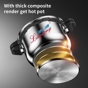 Cuisinière à pression de style élégant en acier inoxydable, <span class=keywords><strong>petite</strong></span>, haute pression, portable, à gaz, avec 2 poignées - Product Image 5