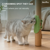 Brosse de massage en silicone pour chat, brosse à gratter et à caresser, brosse de toilettage pour animaux de compagnie, grattoir auto-nettoyant pour les coins