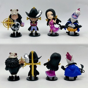 8 unids/set una pieza Boa Hancock Ace Donquixote Doflamingo Mihawk Kuma Jinbe colección Modelo figura de acción Anime muñeca Juguetes - Product Image 4