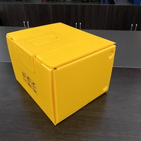 Bacs de rangement en plastique ondulé jaune de haute qualité 12mm d'épaisseur boîte d'expédition logistique recyclée coupe moulage traitement PP
