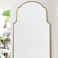 Miroir sur pied de grande taille, style européen, personnalisé, doré/noir, Art déco, minimaliste, pour la salle de maquillage, meubles de dressing