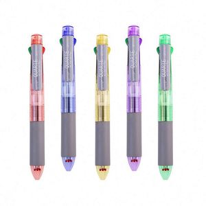 ปากกาลูกลื่น 4-in-1 หลายสี ขนาด 0.5/0.7 มม. ตัวด้ามพลาสติกดีไซน์แปลกใหม่ หมึกหลากสี สำหรับเขียนบันทึกและตกแต่ง - Product Image 4