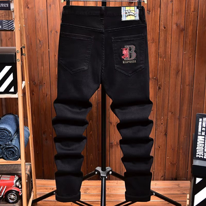 Jeans Góticos de Corte Bootcut Azul Claro para Hombre, Diseño Personalizado, Cintura Alta, Moda Casual, Pantalones Ajustados Transpirables para Verano - Product Image 3