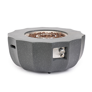 40000BTU Petal-Shaped Propane Gas <b>Fire</b> Bowl Eco-Friendly Concrete Square Indoor/Outdoor <b>Fire</b> <b>Pit</b> <b>Table</b> Patio Garden Parties - Product Image 3