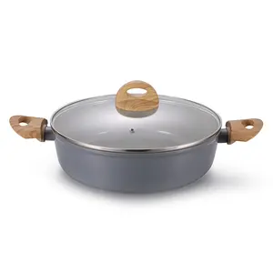 Non stick aluminum round kitchen casserole set soup & stock pots multi function cooking pot