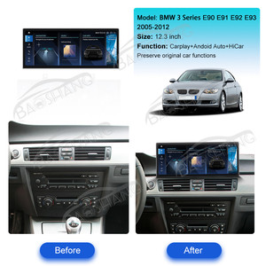 12.3 ''Carplay pour <span class=keywords><strong>Bmw</strong></span> Série 3 E90 91 <span class=keywords><strong>92</strong></span> 93 2005-2012 Linus Ultra-mince Voiture GPS Navi Multimédia Lecteur Vidéo Unité Principale Radio - Product Image 2
