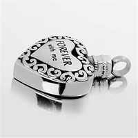 Joyas Conmemorativas Modernas para Mascotas: Urna de Cremación Duradera de Acero Inoxidable en Forma de Corazón para Cenizas y Set de Regalo con Embudo de Lujo
