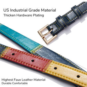 UFBemo <span class=keywords><strong>Collar</strong></span> para mascotas de cuero PU de lujo con patrón personalizado ajustable, <span class=keywords><strong>collar</strong></span> de perro suave y duradero - Product Image 4