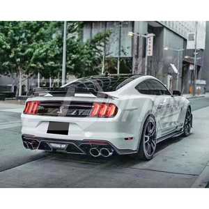สปอยเลอร์หลังเดี่ยว Drifton สำหรับ Ford Mustang 2015-2017 รุ่น GT500 สไตล์คาร์บอนไฟเบอร์ 3K/6K/12K ลายทอแบบเงา/ด้าน - Product Image 5