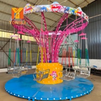 Chaise volante mini simple 12 places pour enfants, jeu rotatif pour parcs d'attractions et centres commerciaux, modèle Lotus, économique