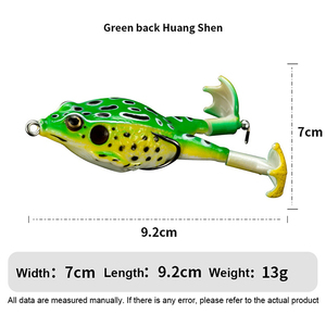 เหยื่อปลอม Luya Soft Bait 13.5 กรัม 9.2 ซม. แบบผิวน้ำ สีดำ ขาหมุนได้ รุ่น Thunder Frog ปรับแต่งพิเศษ - Product Image 2