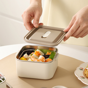 Lonchera Térmica de Acero Inoxidable para Niños y Recién Nacidos, de Tres Niveles, Apta para Microondas, de Grado Alimenticio, para la Escuela - Product Image 3