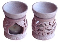Brûleur d'huile aromatique en pierre de design assorti, diffuseurs de parfum en pierre de savon - Product Image 6