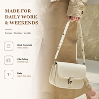 Sacs à bandoulière pour femmes en cuir véritable, sacs à bandoulière minimalistes décontractés pour le travail, sacs à bandoulière de style selle, étiquette privée, logo personnalisé en relief