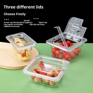 Cay nóng thân thiện với môi PC nhựa trong suốt thực phẩm container với nắp cho bên sử dụng rau thương mại phần hộp - Product Image 2