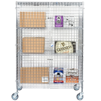 Cage de sécurité Mobile en fil chromé, kit parfait pour ranger et transporter l'alcool
