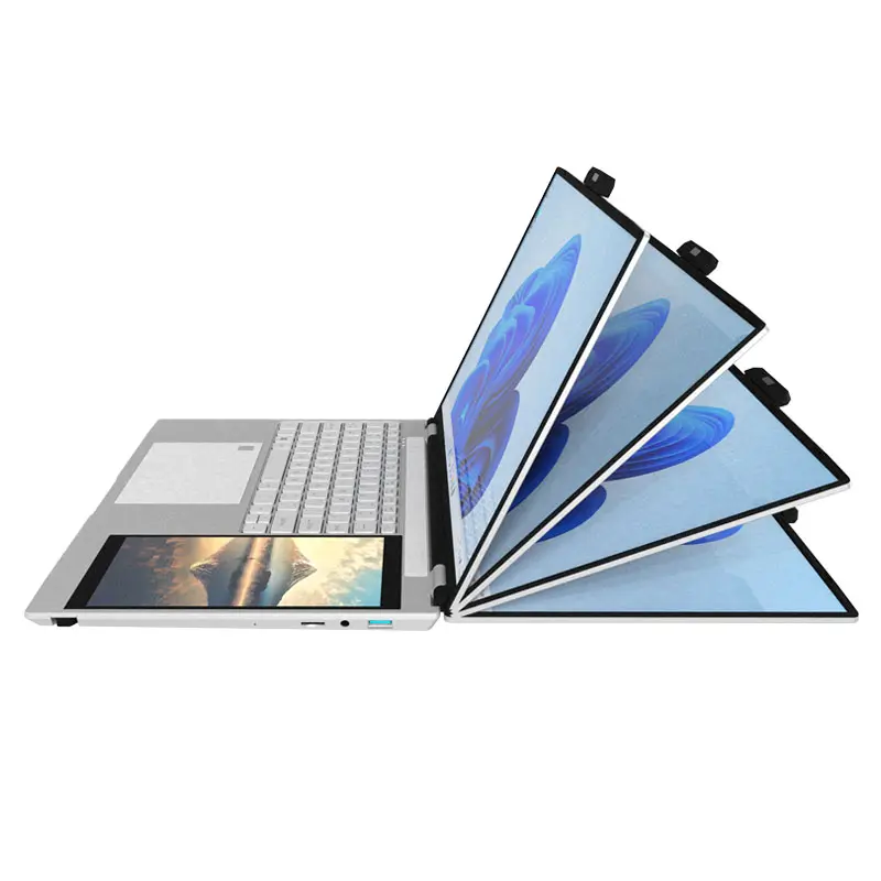 High Quality 180 Degree Opening And Closing Notebook Computer 16Gb 2.9Ghz 15.6 Inch N5105 Ips 7 Inch Dual Screen Business Laptop