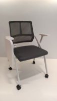 Chaise de conférence en maille avec tablette d'écriture intégrée, chaise de bureau pour réunions, formations, salles de classe, chaise pliante