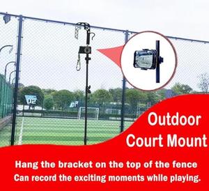 Soporte para Teléfono con Montaje en Valla para Tenis y Pickleball, Rotación de 360 Grados, Práctico para Grabar y Revivir Partidos de Tenis - Product Image 3