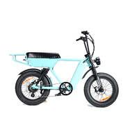 Vélo électrique urbain à longue autonomie, pneus larges de 20 pouces, batterie 48V 15Ah/20Ah, moteur 250W/750W, cadre à tube descendant, en stock dans l'UE et aux États-Unis.