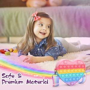Sac à main en Silicone souple pour enfants, pochette à bulles <span class=keywords><strong>Pop</strong></span>, jouet Fidget, <span class=keywords><strong>porte</strong></span>-<span class=keywords><strong>monnaie</strong></span> à presser, <span class=keywords><strong>porte</strong></span>-clés pour filles - Product Image 5