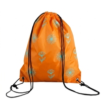 Sac de sport publicitaire YCH personnalisé en polyester 210D éco-recyclé, imperméable, avec cordon de serrage, motif imprimé promotionnel