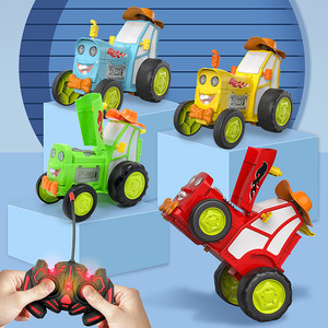 Voitures RC sauteuses avec musique et lumières, véhicule télécommandé infrarouge, camion jouet amusant qui marche sur son côté droit pour enfants - Product Image 4
